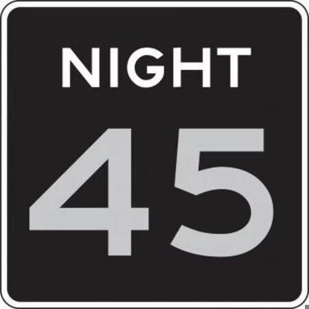 Accuform SEMICUSTOM SPEED LIMIT SIGN NIGHT FRR63765RA FRR63765RA